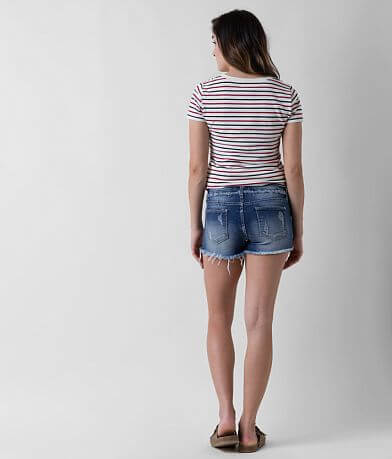 Gilded Intent Frayed Stretch Short back view