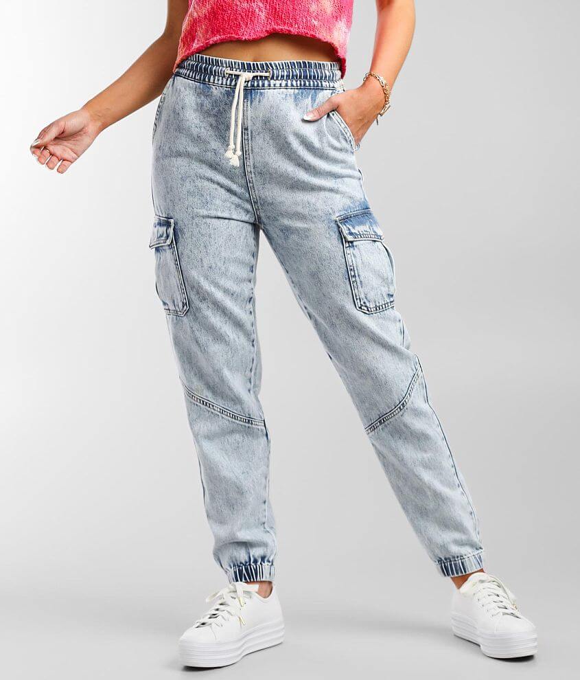 Gilded Intent Cargo Denim Jogger Jean - Women's Jeans in Denali