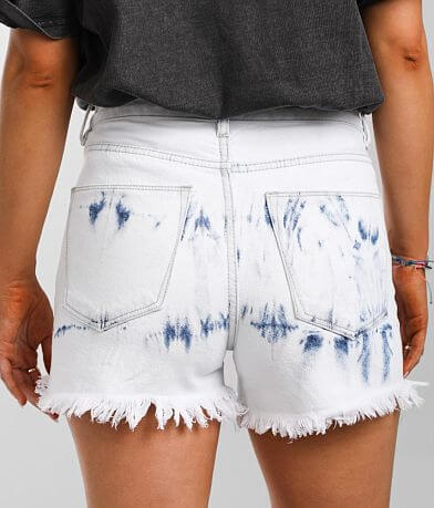 Gilded Intent High Waisted Bleach Washed Short BACK