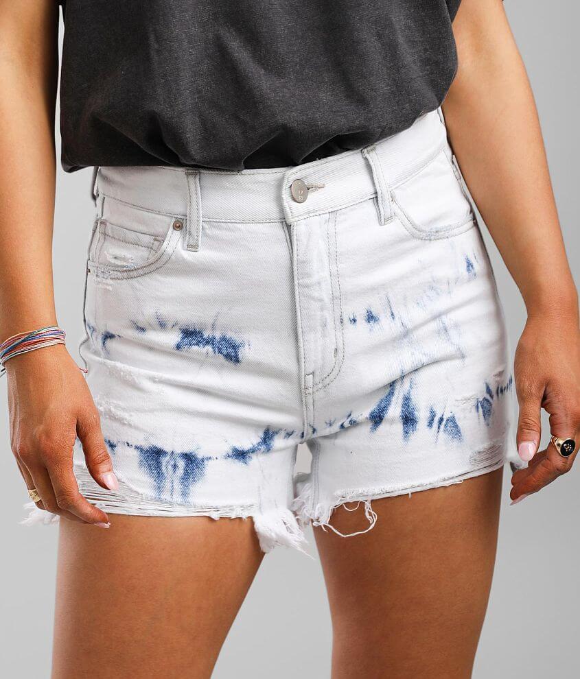 Gilded Intent High Waisted Bleach Washed Short - Women's Shorts in Blue ...