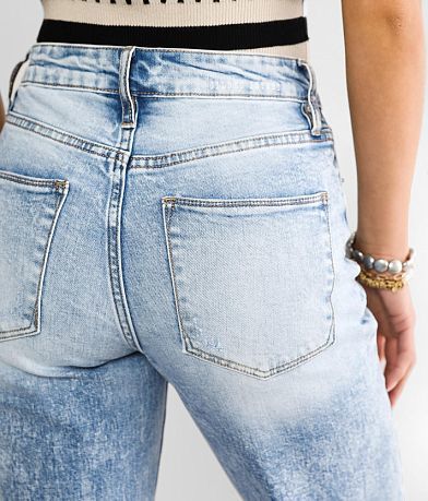 Gilded Intent 90&apos;s Split Hem Wide Leg Stretch Jean BACK_POCKET
