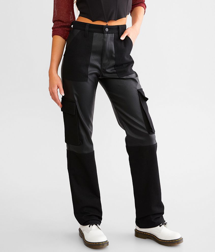 Gilded Intent 90s Straight Pieced Cargo Pant - Women's Pants in Black