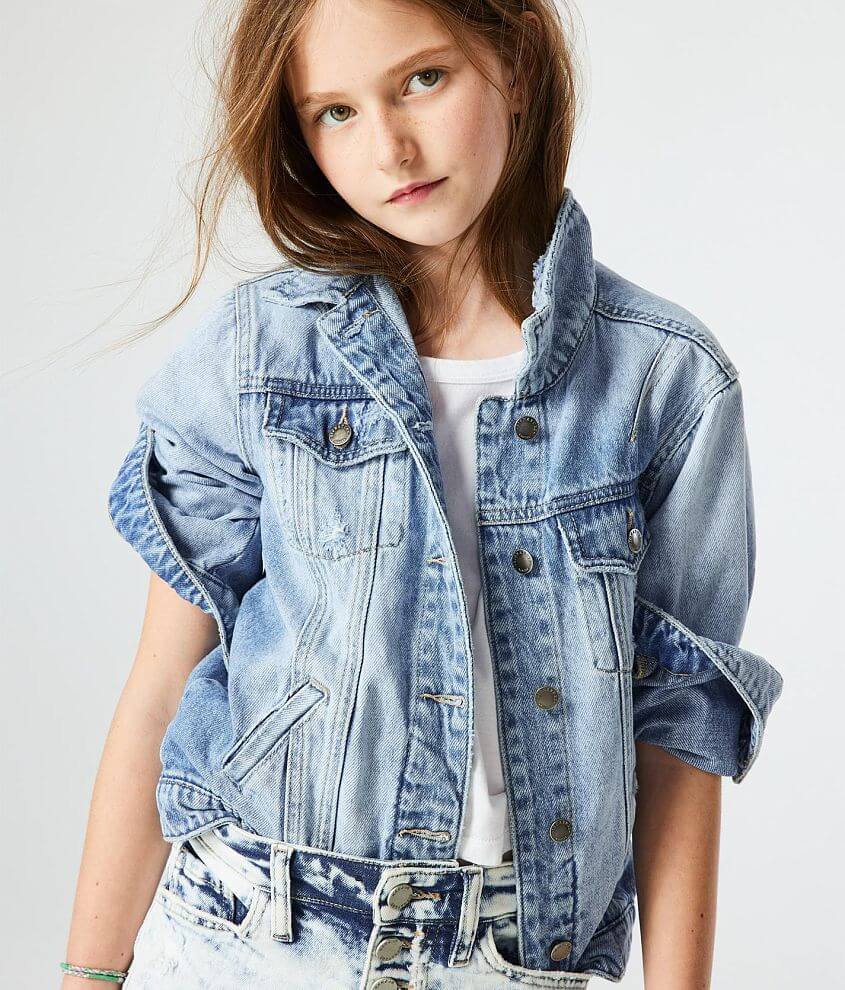 Girls - KanCan Signature Destructed Denim Jacket - Girl's Coats/Jackets ...