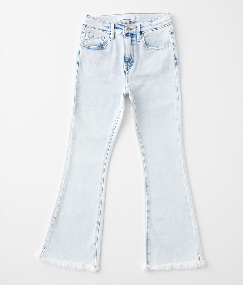 Girls - KanCan High Rise Cropped Flare Stretch Jean front view