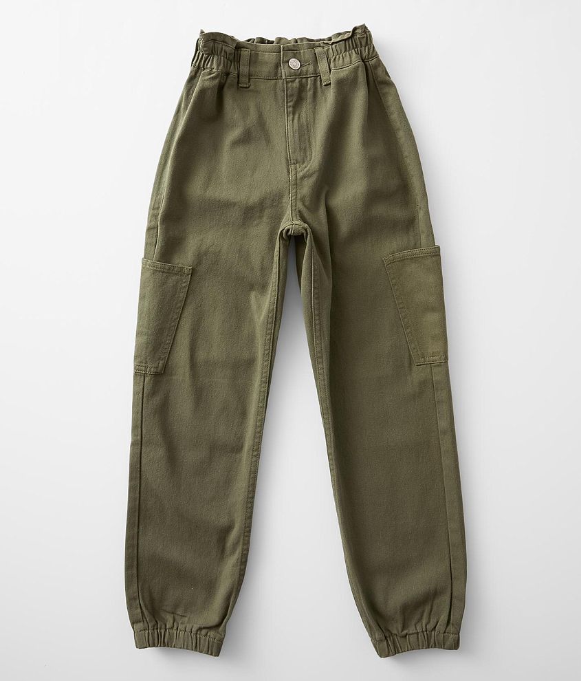 Hollister skinny fit cargo joggers in olive green