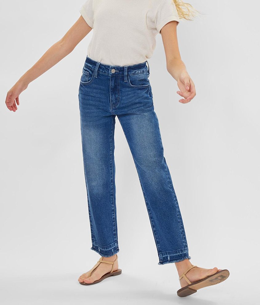 Girls - KanCan High Rise Straight Cropped Jean front view