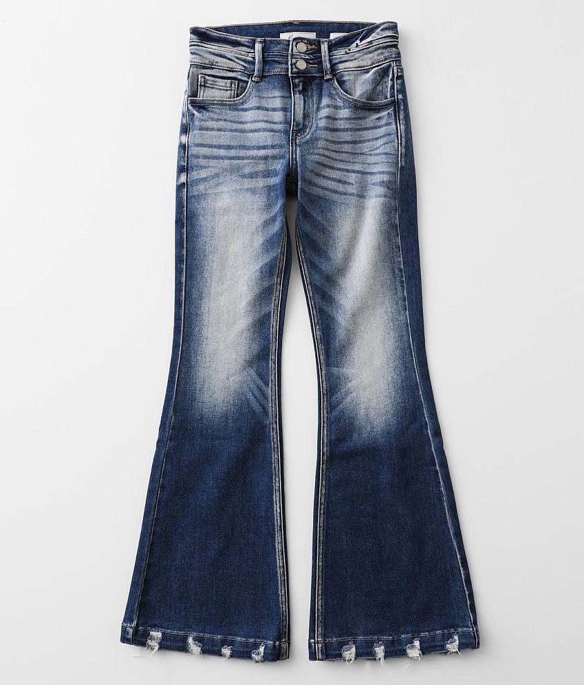 Girls - KanCan Signature High Rise Flare Jean front view