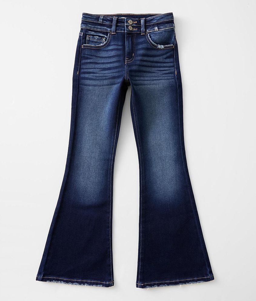 Girls - KanCan Signature High Rise Flare Stretch Jean front view