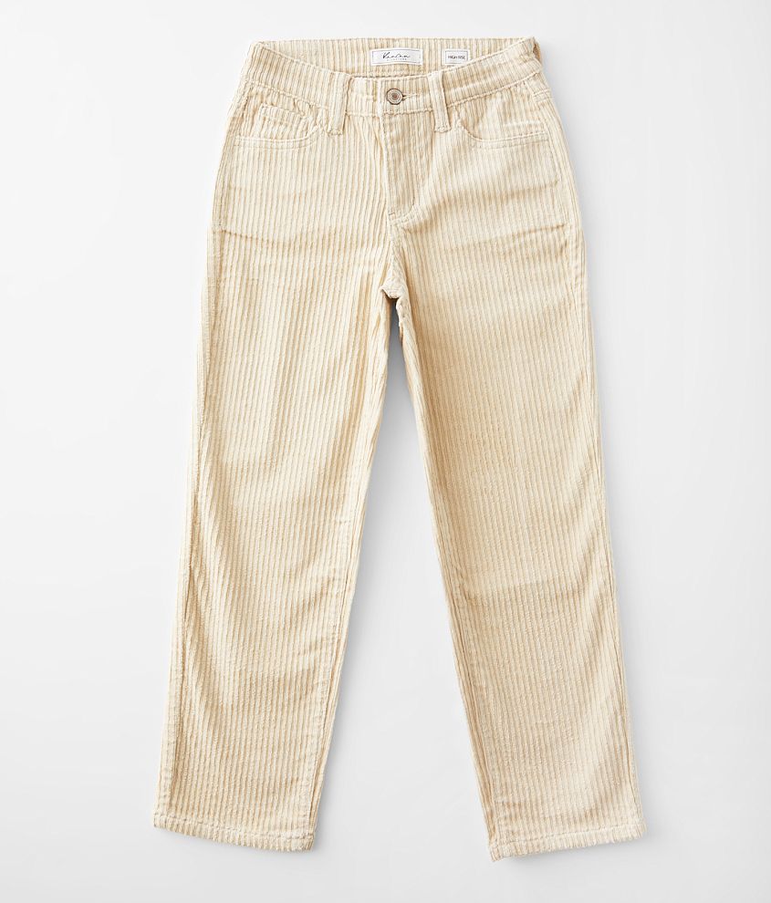 Girls - KanCan Signature High Rise Cropped Straight Pant front view