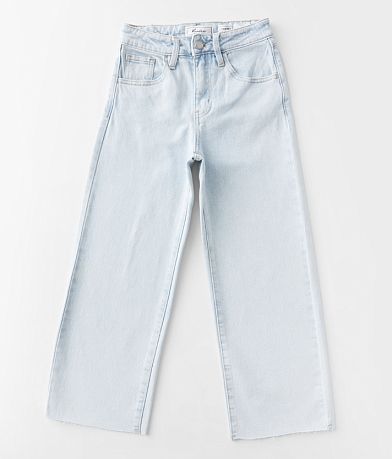 KanCan Signature Girls - High Rise Cropped Wide Leg Jean front view