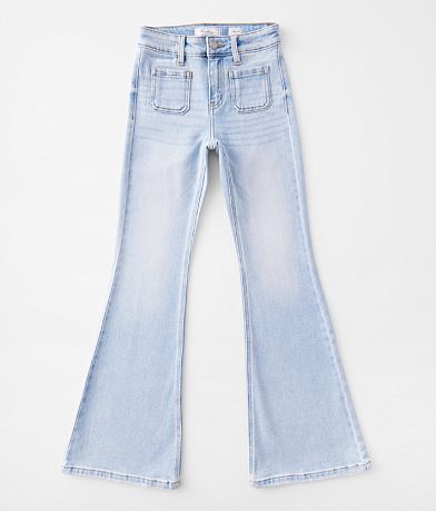 KanCan Girls YCWD50004L Kids High Rise Wide Leg Jeans Light Wash – Poppeas  A Unique Boutique