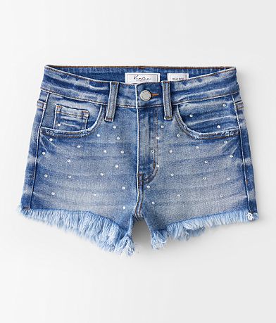KanCan Signature Girls - High Rise Rhinestone Stretch Short front view