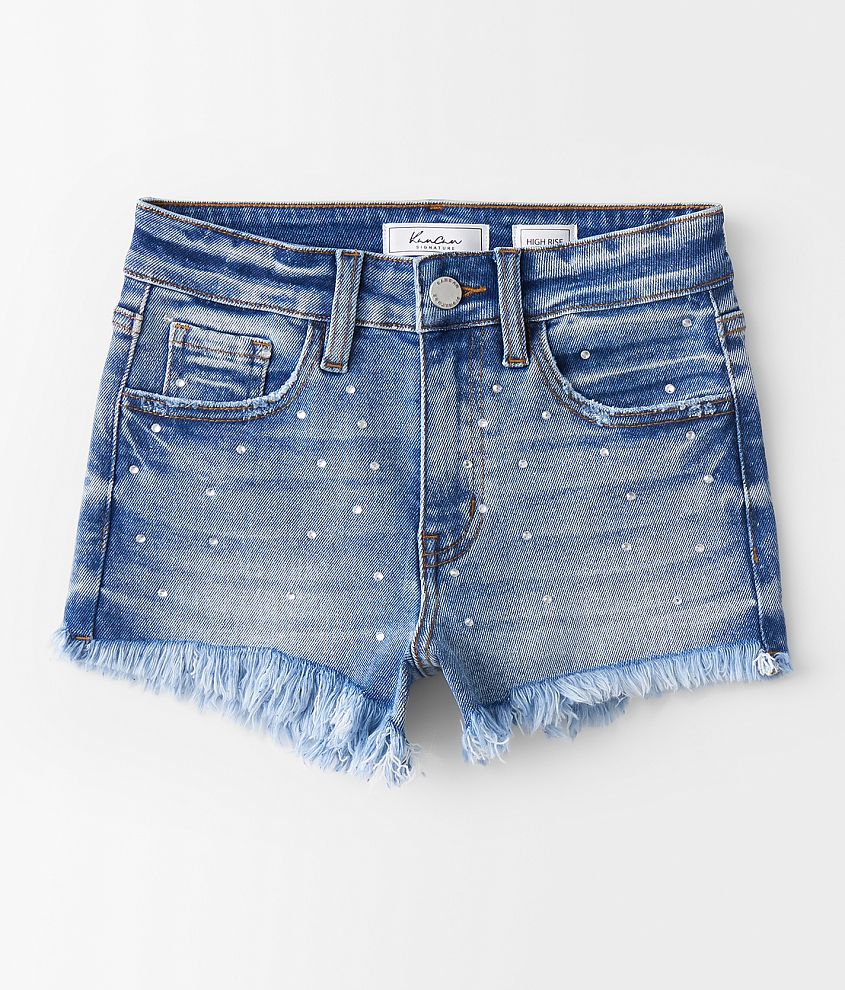 Girls - KanCan Signature High Rise Rhinestone Stretch Short 