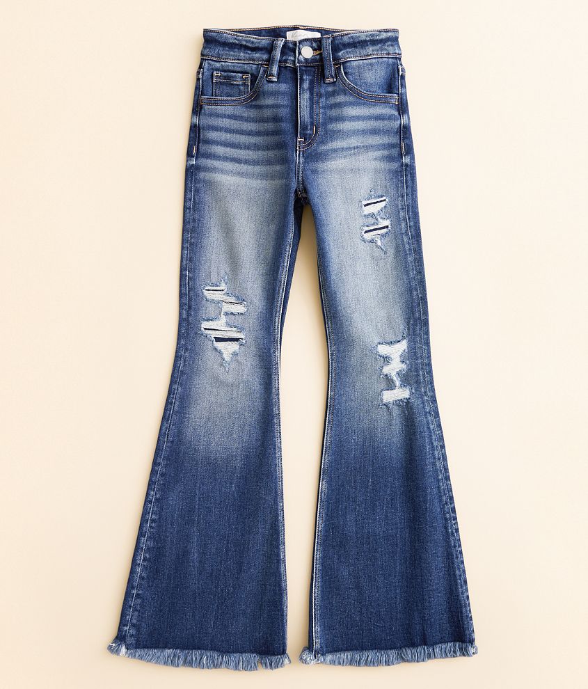 Girls - KanCan Signature High Rise Flare Stretch Jean front view