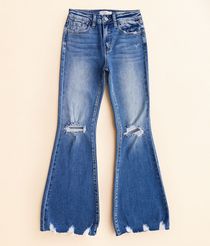 Girls - KanCan Signature High Rise Flare Stretch Jean front view