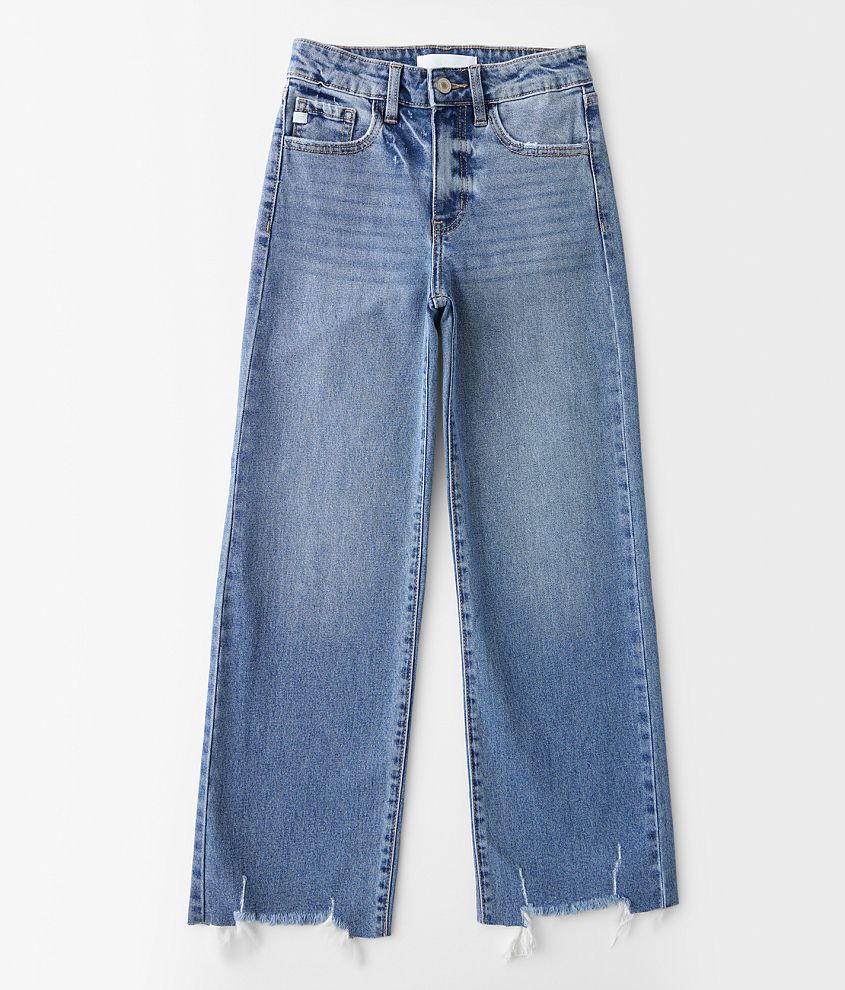 Girls - KanCan High Rise Wide Leg Stretch Jean front view