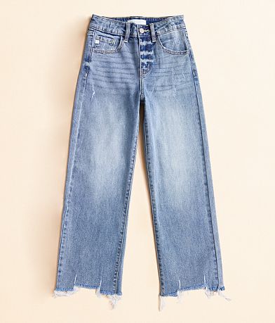 KanCan Girls - High Rise Wide Leg Stretch Jean front view