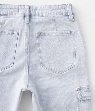 KanCan Girls - High Rise Cargo Flare Stretch Jean back pocket view