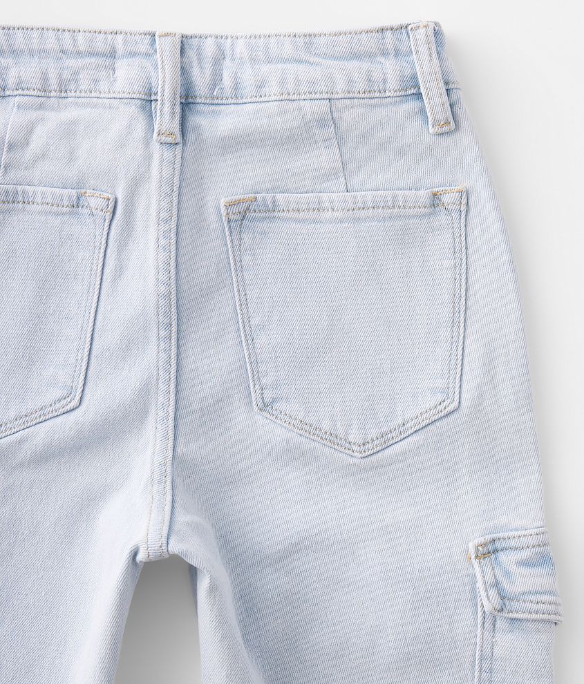 Girls - High Rise Cargo Flare Stretch Jean