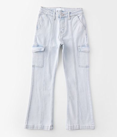 KanCan Girls - High Rise Cargo Flare Stretch Jean front view