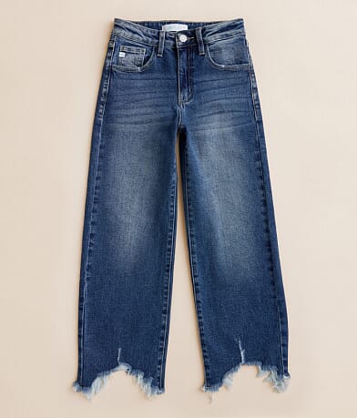 KanCan Girls - High Rise Wide Leg Stretch Jean front view