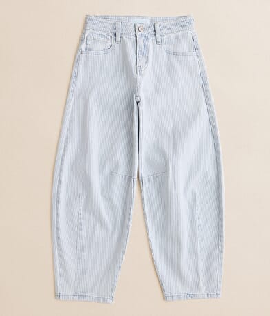 KanCan Girls - High Rise Horseshoe Striped Stretch Jean front view
