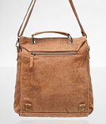 Myra Bag Brown Embossed Leather Backpack with Haircalf Flap Myra Bag | Bags | Myra Bag Brown And Cream Backpack | Poshmark main image 4