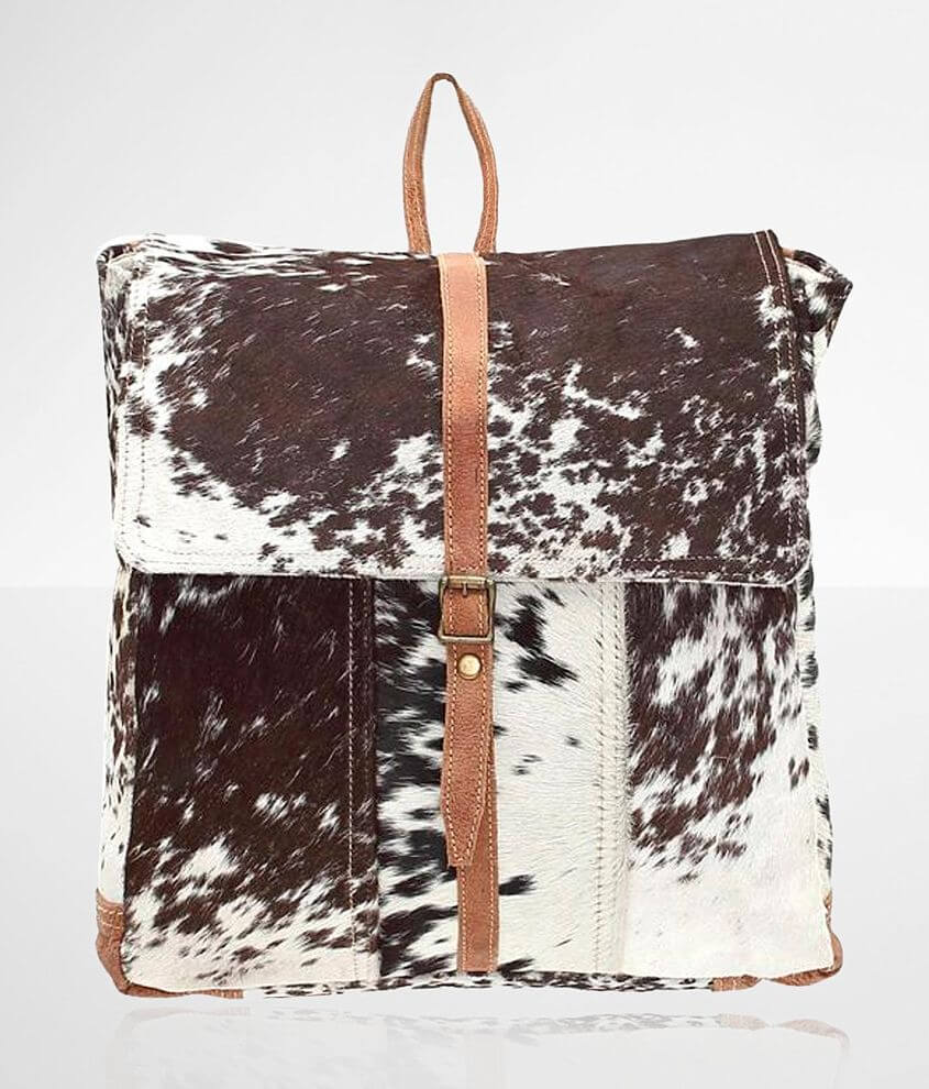 Myra Bag Hair-On Cowhide Leather Backpack front view