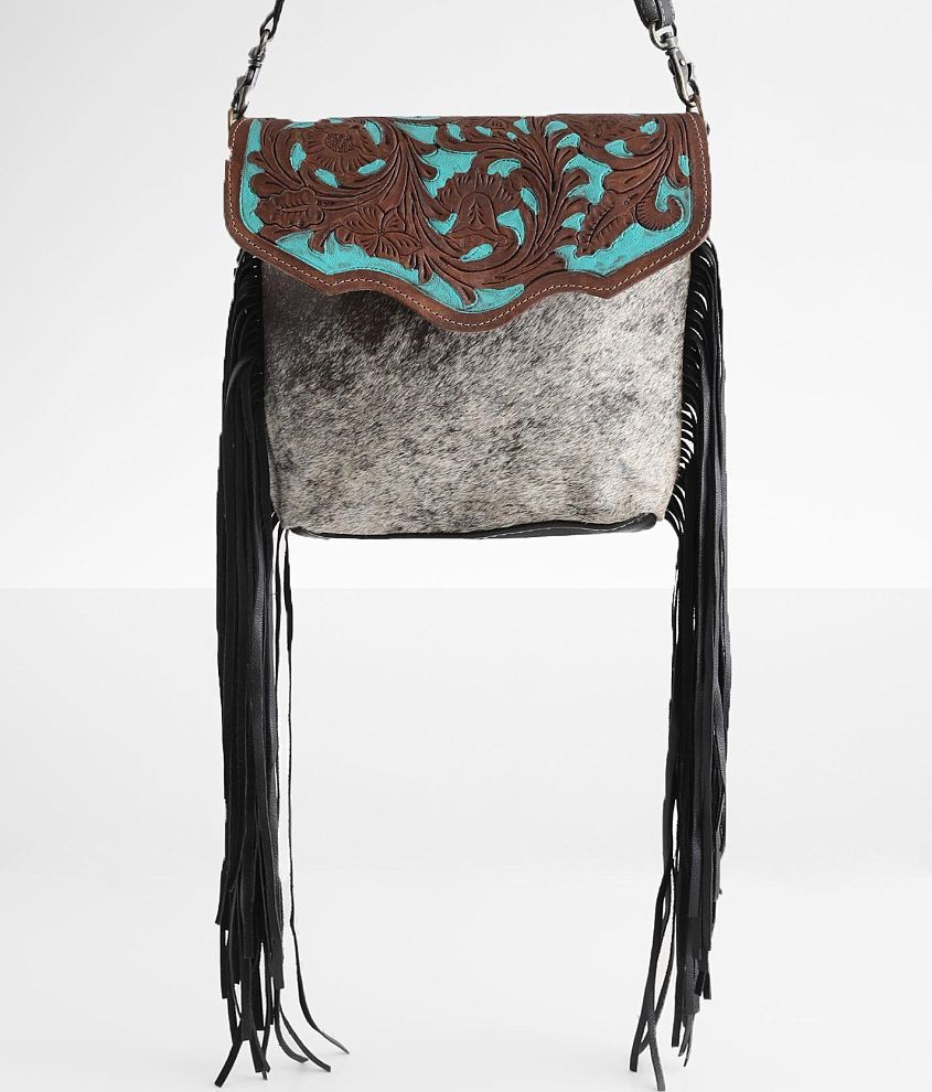 Myra Bag Women's Effervescence Leather And Hair-On Tooled Turquoise One Size