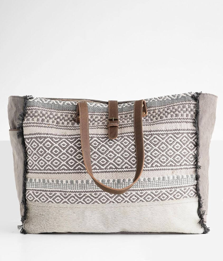 Myra Bag Minimal Rhombus Print Weekender Tote - Women's Bags in Brown