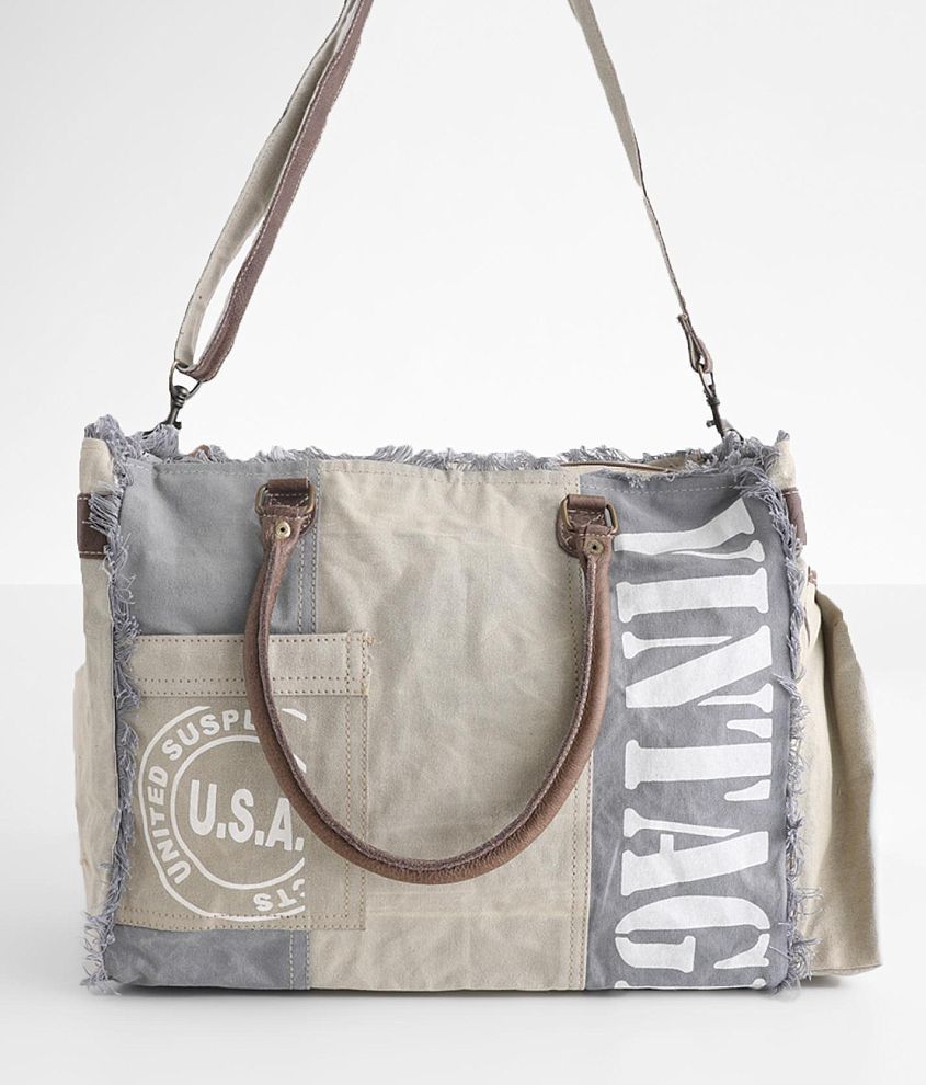 Myra Bag Nostalgia Weekender Tote Women's Bags in Cream Blue Multi