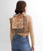 Myra Bag Brown Tan Cinquefoil Leather Backpack Myra Bag Cinquefoil Leather Backpack - Women main image 3