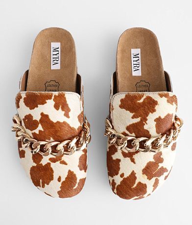 MYRA Ado Cow Print Leather Mule Shoe MISC_DETAIL_4