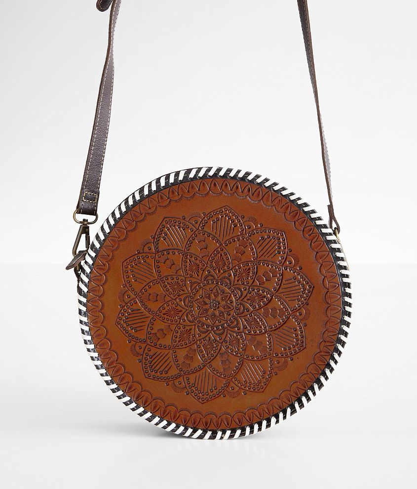 Circle Bag - Round handbag in mocca cork (brown)