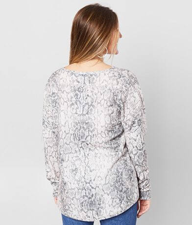Daytrip Snake Skin Print Top BACK