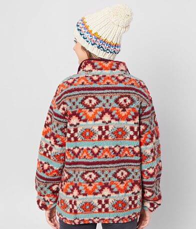 Socialite Aztec Print Wubby Pullover BACK