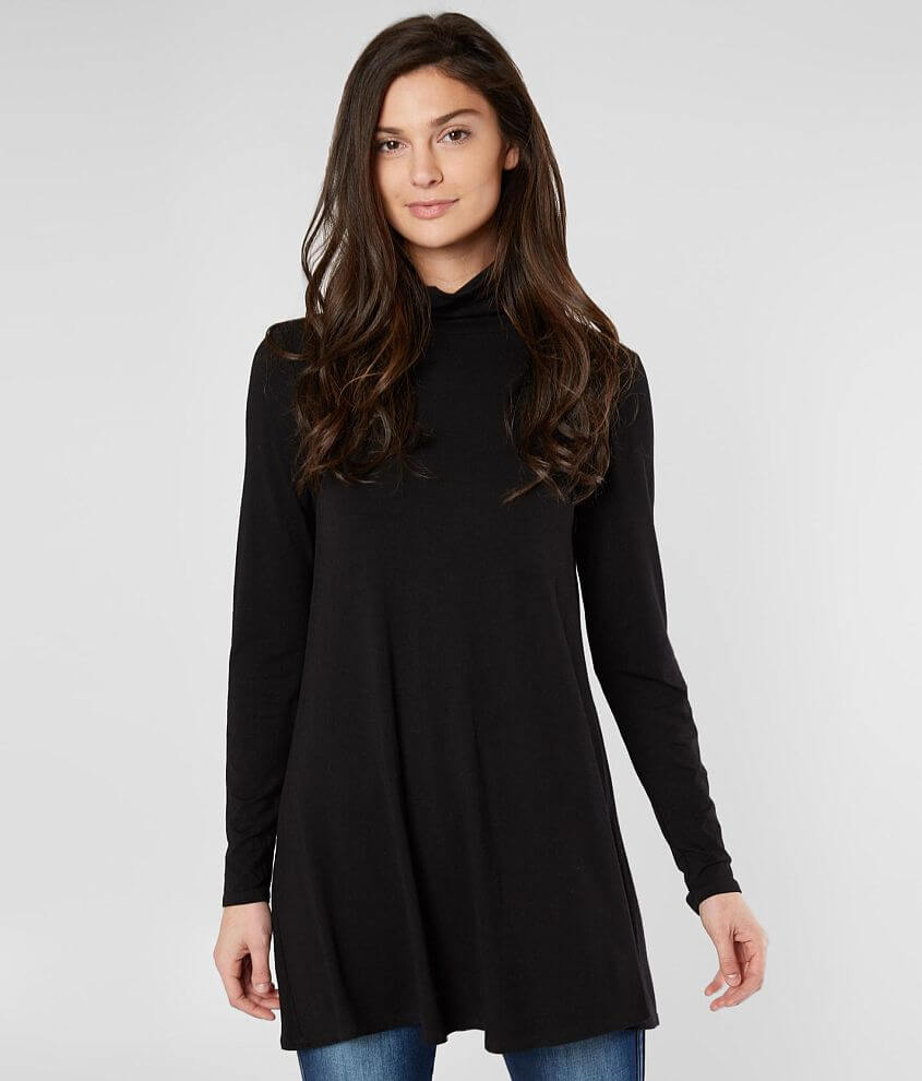 Daytrip Turtleneck Tunic Top - Women's Shirts/Blouses in Black