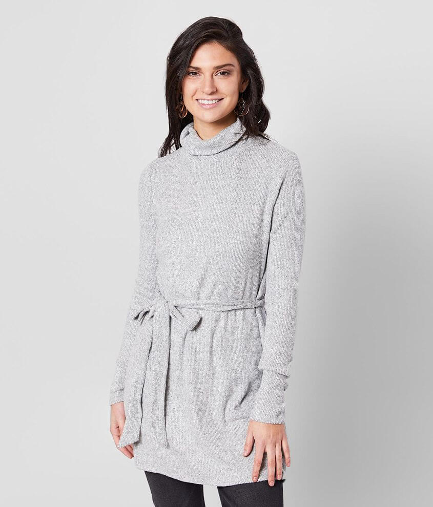 Image of red by BKE Brushed Turtleneck Tunic Sweater