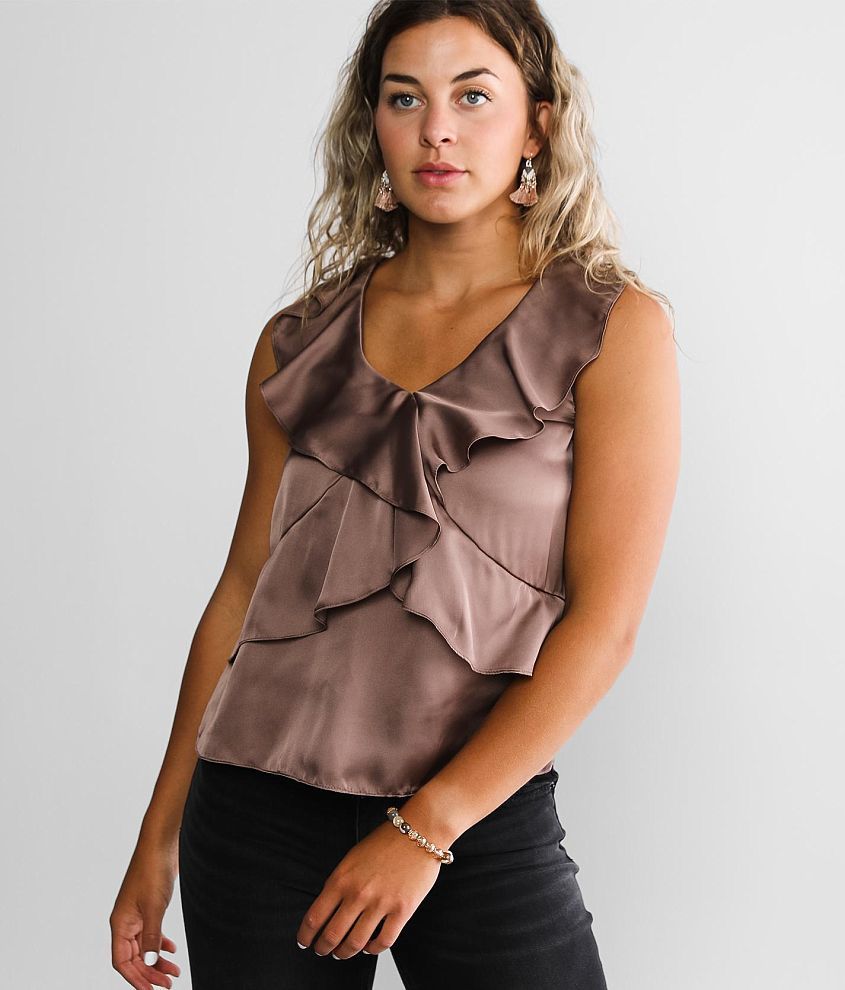 Socialite + V-Neck Satin Camisole