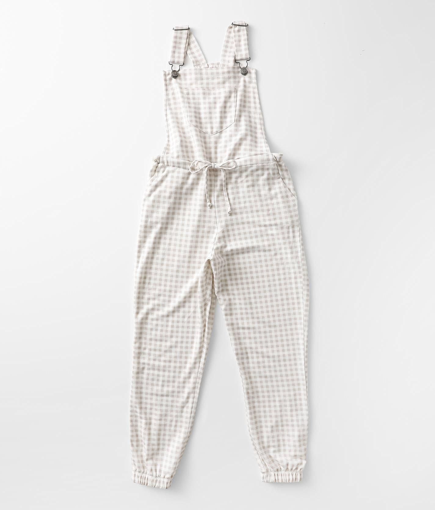 Girls - Willow & Root Checkered Print Overalls - Clothing in