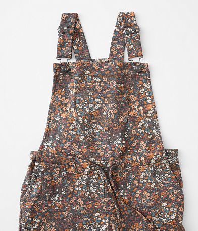 Willow &amp; Root Girls - Floral Print Overalls misc detail 1 view