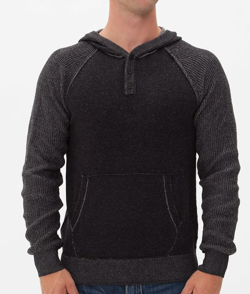 Buckle Black Atomic Henley Sweater front view