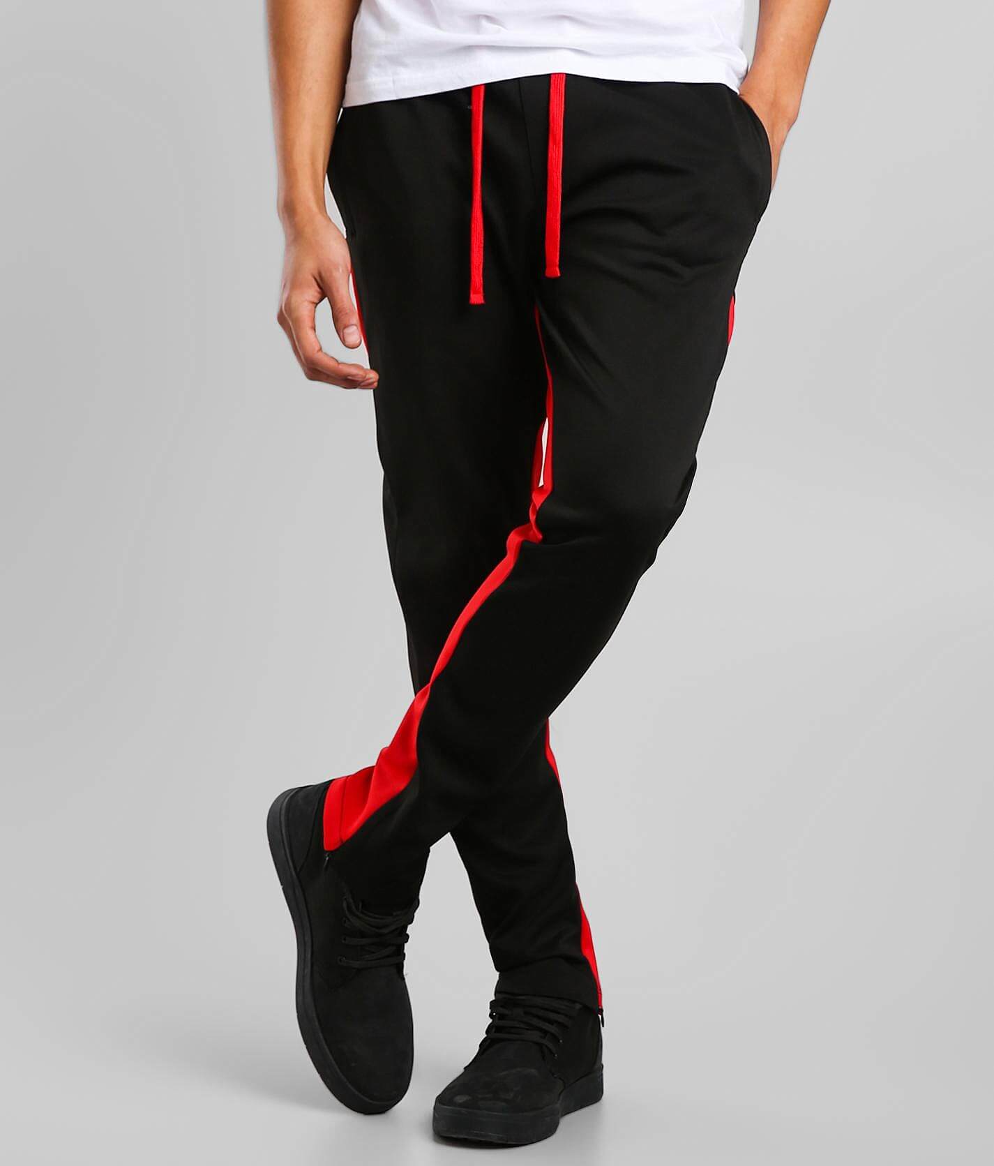 PREME Color Block Jogger - Men's Pants in Black Red | Buckle