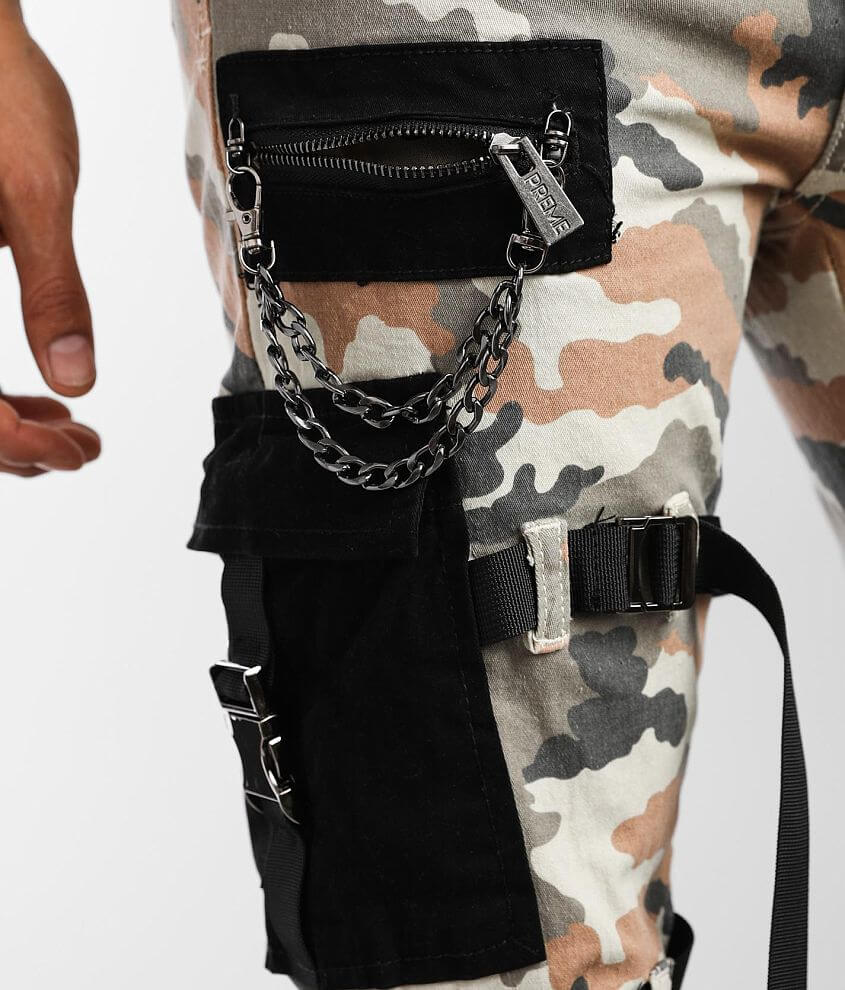 Old Rose Camo Cargo Skinny Stretch Jean