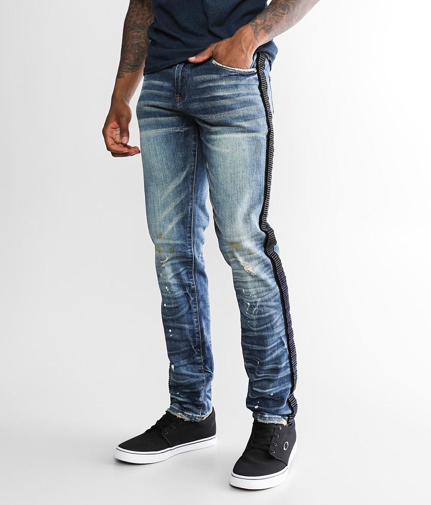 PREME Indigo Skinny Stretch Jean front view