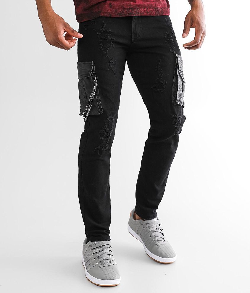 PREME Chain Skinny Stretch Jean - Men's Jeans in Black | Buckle