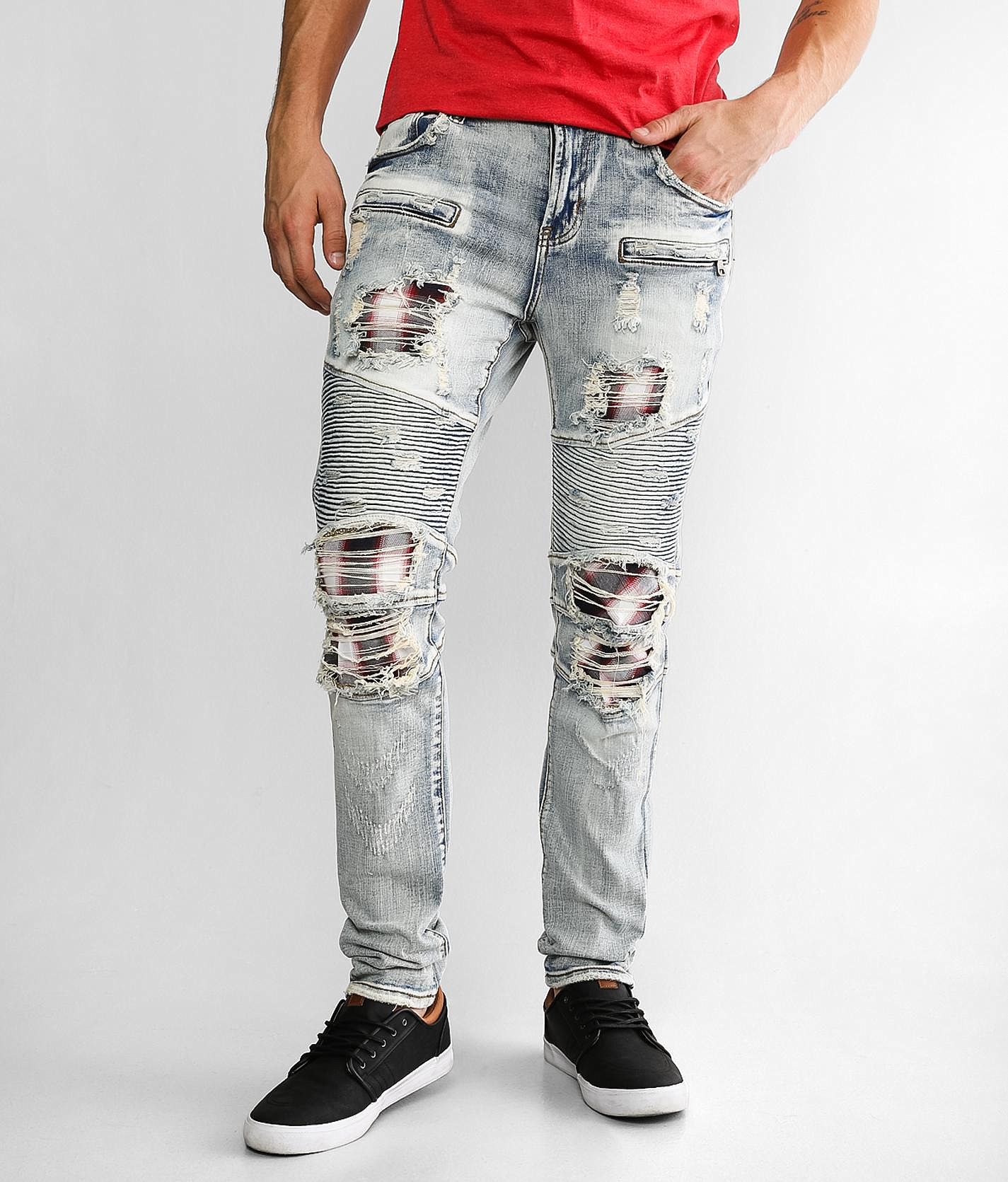 PREME Moto Skinny Stretch Buckle | Men\'s Jeans Jean - in Indigo