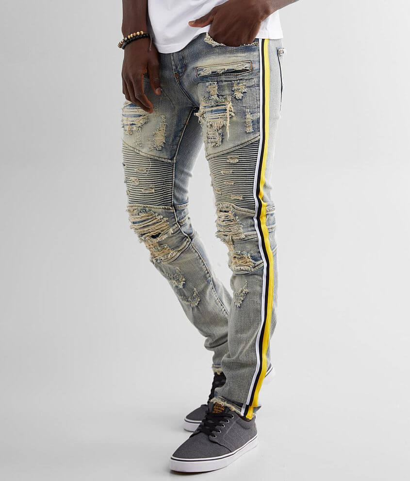 PREME Male Moto Skinny Stretch Jean - Men's Jeans in Male Indigo | Buckle