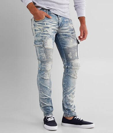PREME Niagara Moto Skinny Cargo Stretch Jean front view