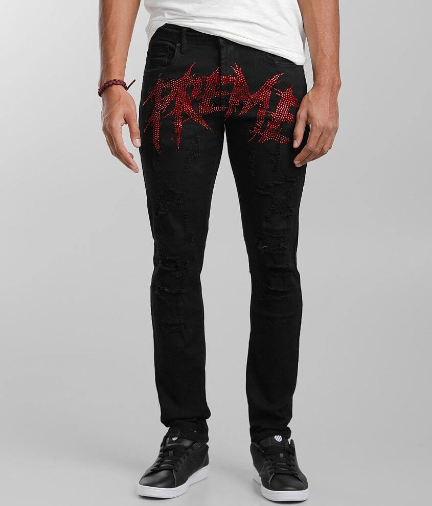 PREME Red Skinny Stretch Jean - Men's Jeans in Red